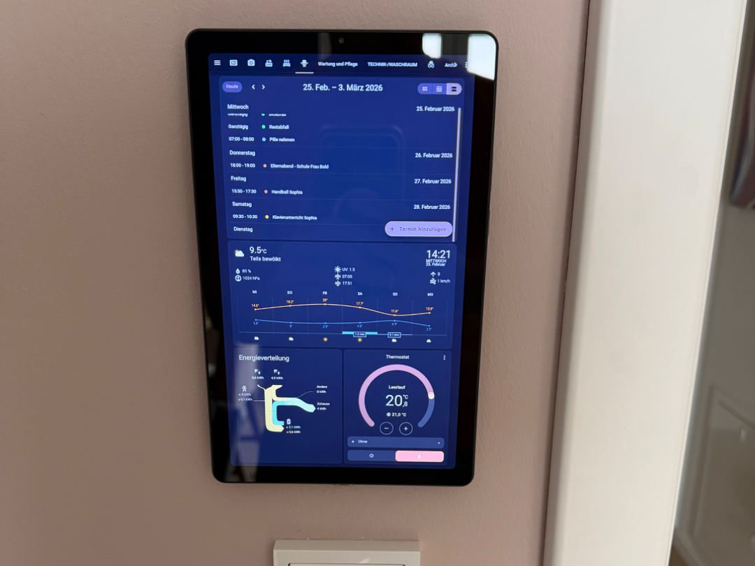Flache Unterputz Tablet Halterung Home Assistant