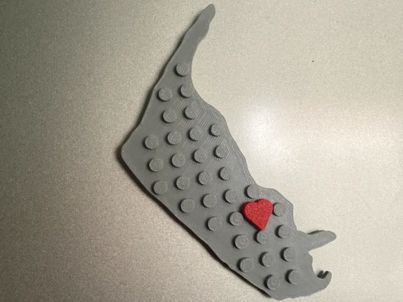 Insel Amrum Magnet mit Herz - AmrumLiebe