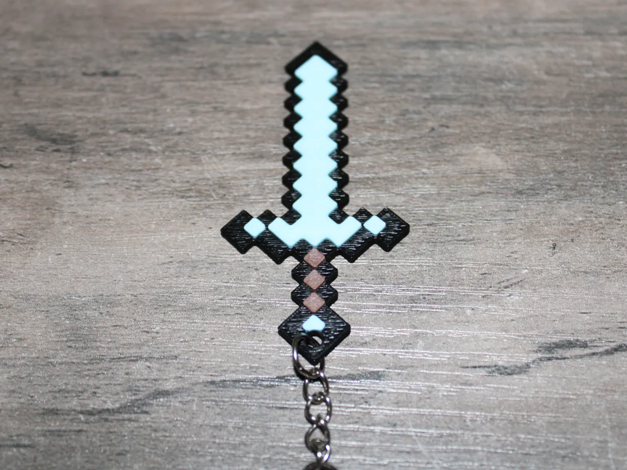 Minecraft Sword Pickaxe Keychain Collection view 4