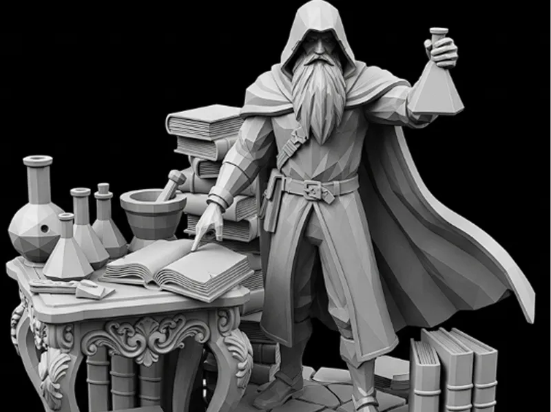 Alquimista trabajando D&D