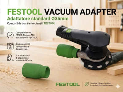 Festool ETSC 2 (Or Domino DF500) Vacuum Adapter
