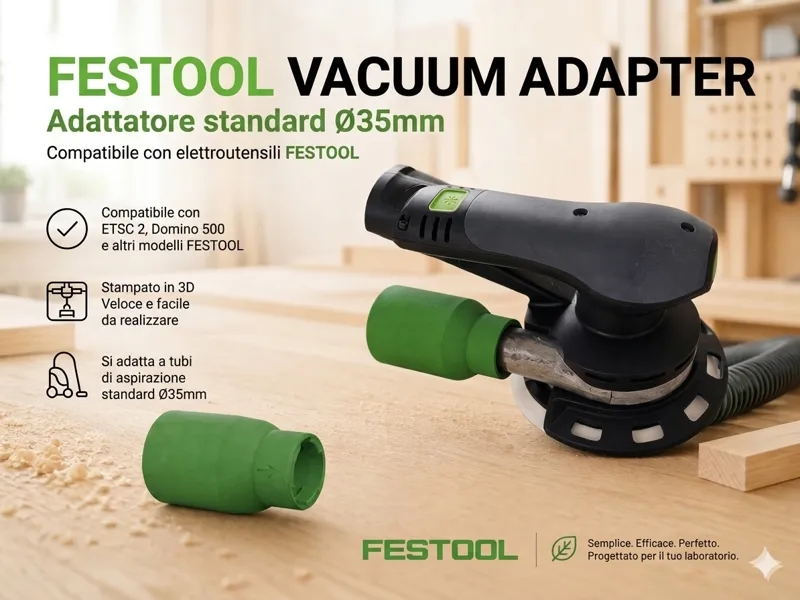 Festool ETSC 2 (Or Domino DF500) Vacuum Adapter