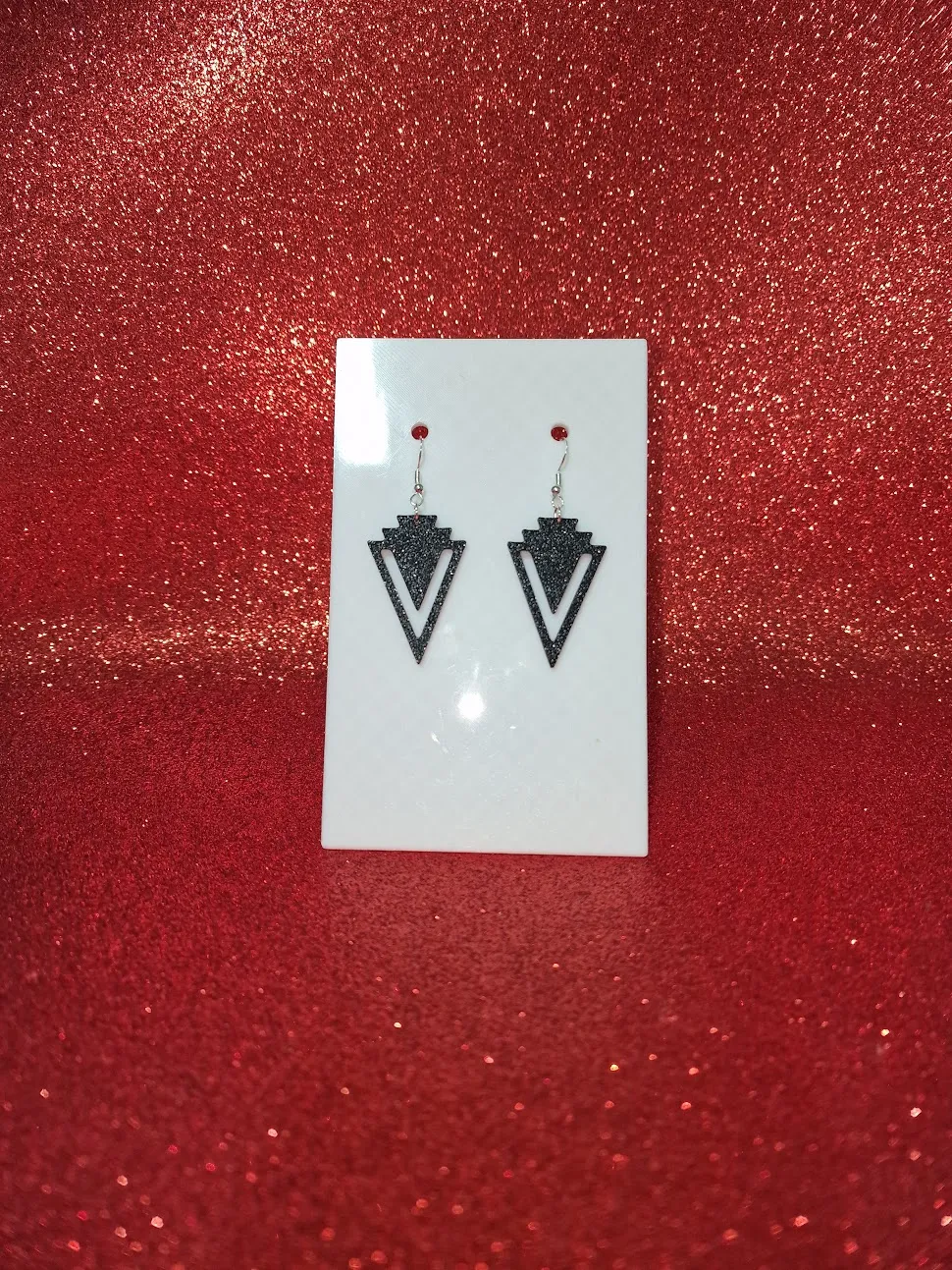 Inverted triangles earrings view 2