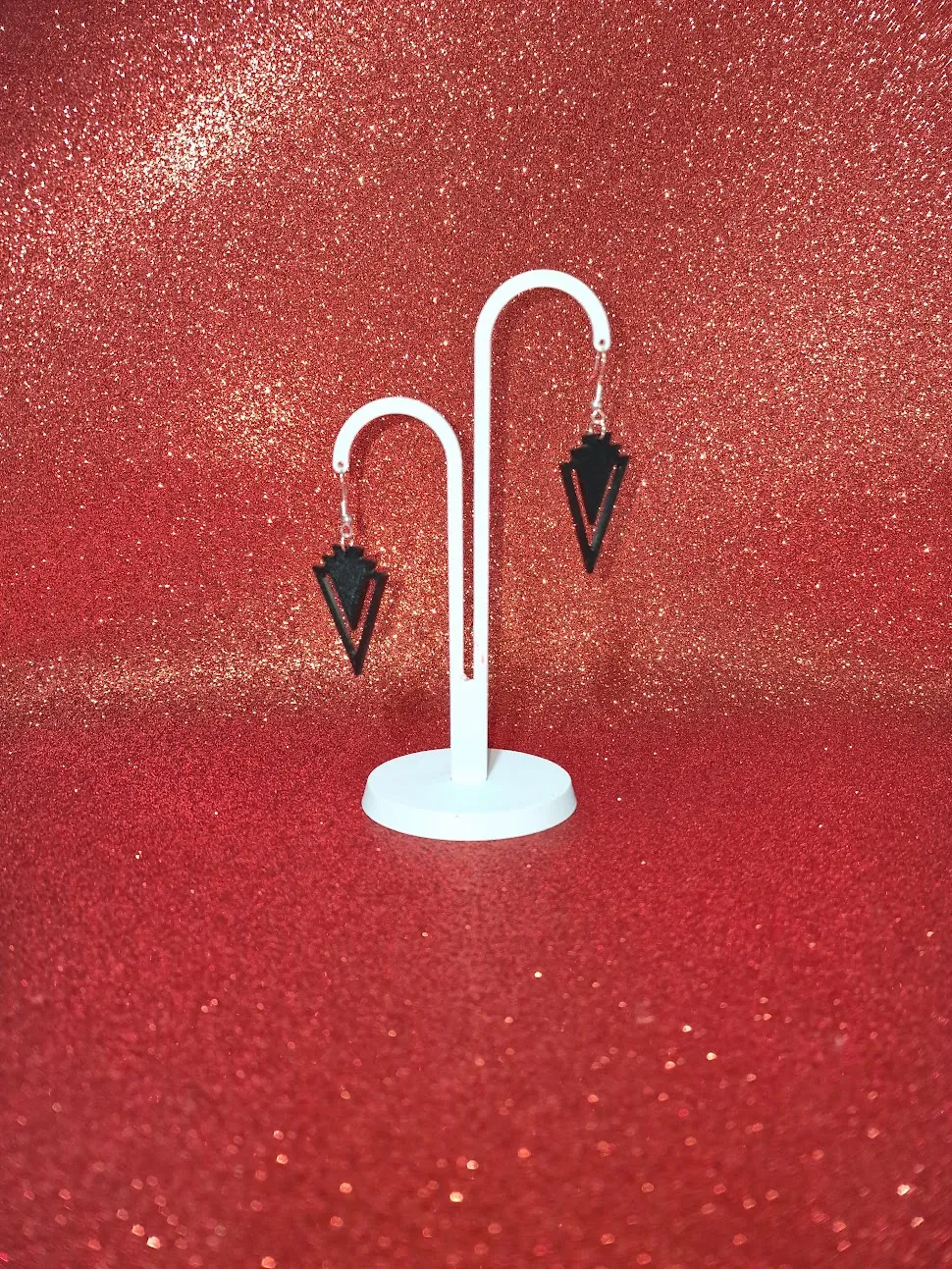 Inverted triangles earrings view 3