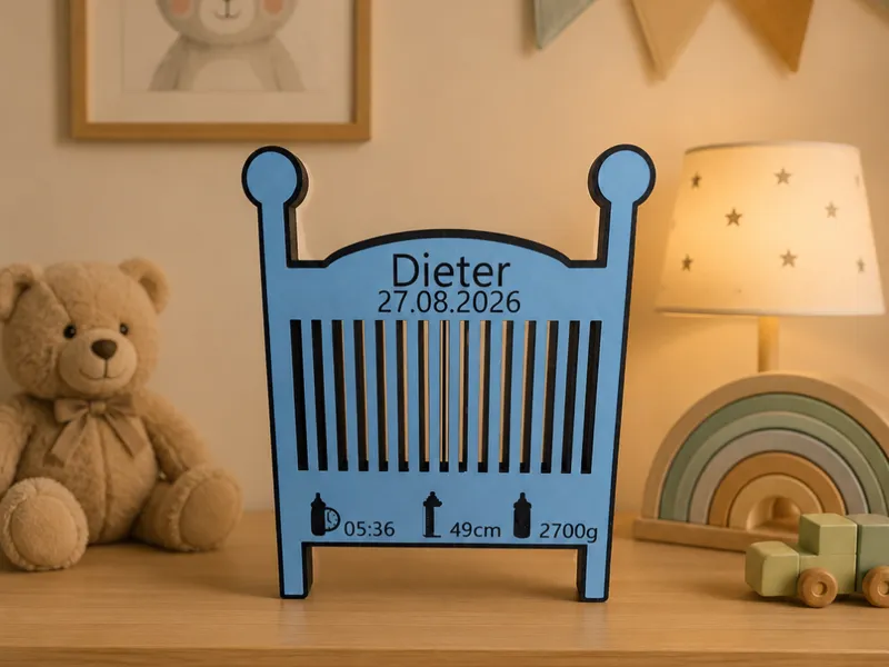 Nachtlampe Leuchtkasten Baby Geburt personalisiert