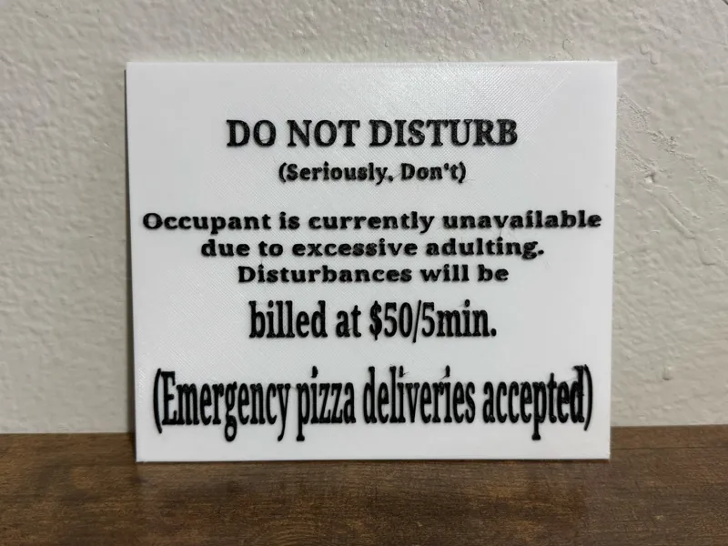 DO NOT DISTURB SIGN