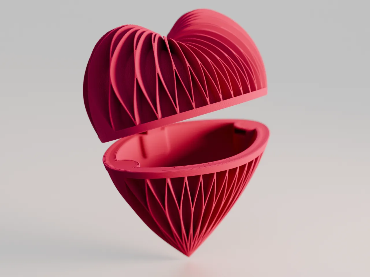 Heart Gift Box - Print-in-Place view 4