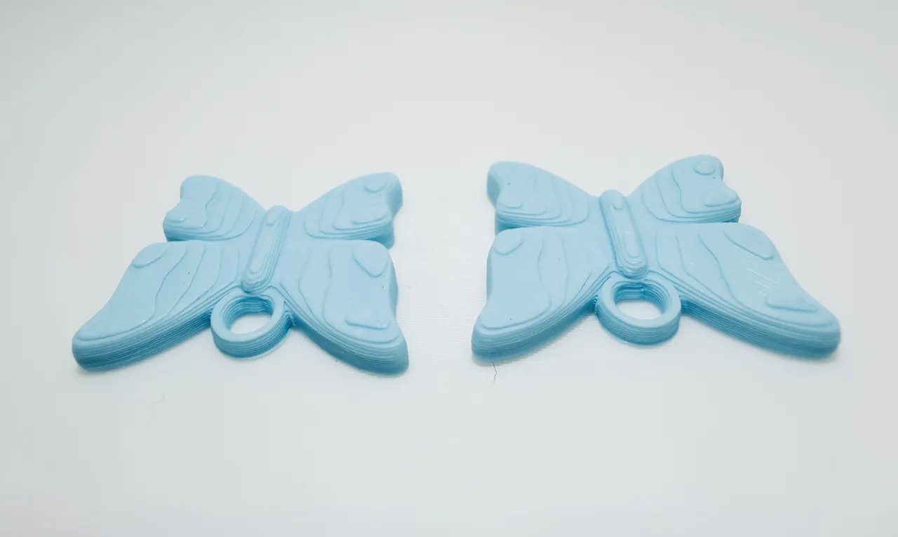 Butterfly Earrings Cute 3D Print Jewelry Charm view 3