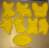 Set de 8 emporte-pièces et tampons bouledogue français — photo 2