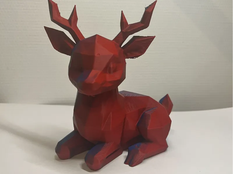 Cute Polygon Christmas Deer