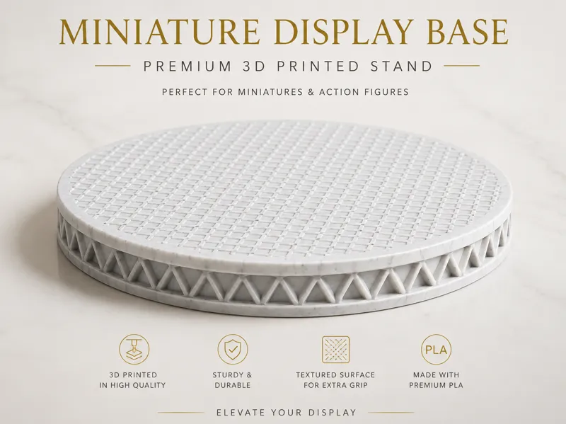 Miniature Display Base – 3D Printed Stand