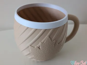 Caja o estuche: Autumn Maple Leaf Swirl Gift Cup — vista de referencia 5