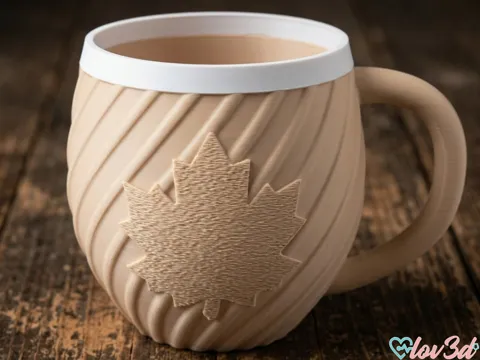 Caja o estuche: Autumn Maple Leaf Swirl Gift Cup — referencia de MakerWorld