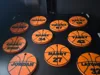 Double-sided basketball keychain name and number