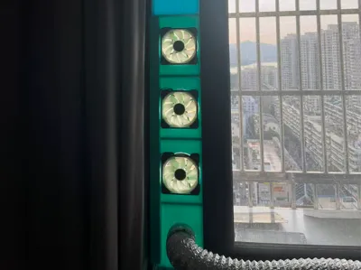 Sliding Screen Window Exhaust Ventilation Device