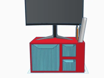 Monitor Stand with Drawers