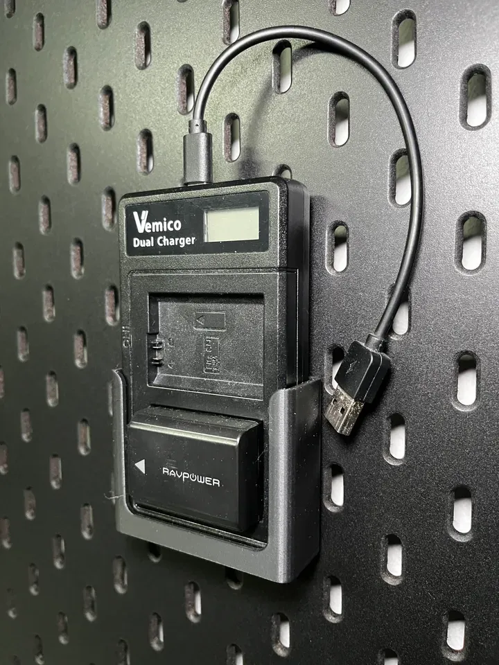 Ikea Skadis - Charging station Sony NP-FW50