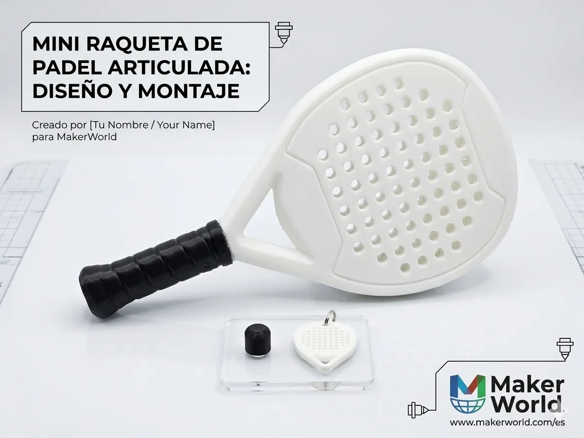 Padel Racket Print Mini Padel Racket Design and Assembly - Free 3D Print Model - MakerWorld