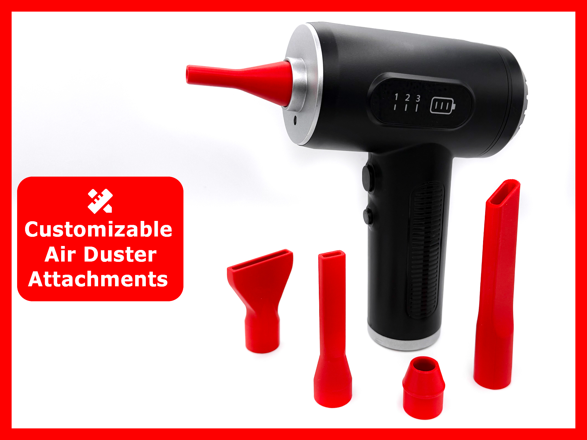 Customizable Air Duster / Air Blower Attachments