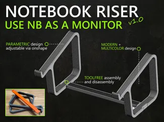 Notebook as monitor riser