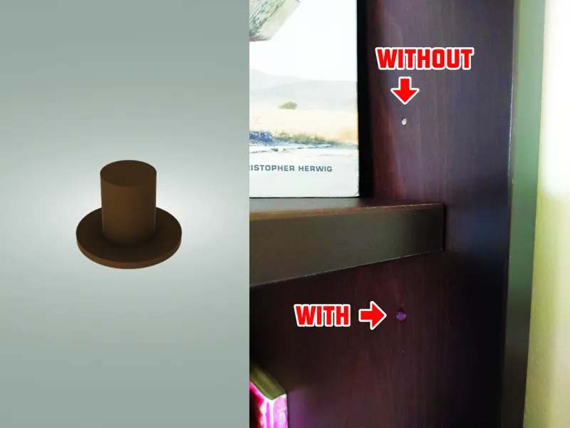 IKEA IDANÄS Bookcase hole cover pin