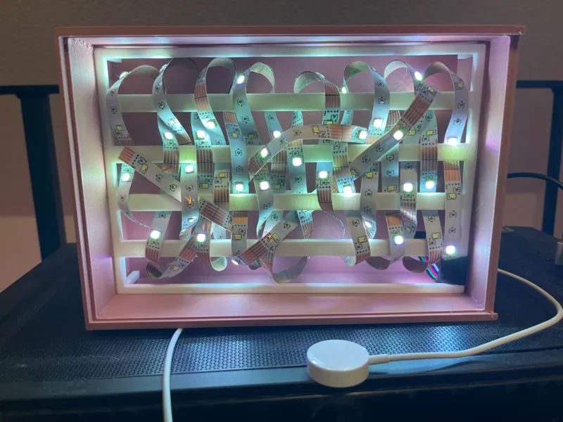 lithophane LED light strip weave