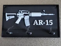 Porte-clés silhouette de fusil gravé — photo 5
