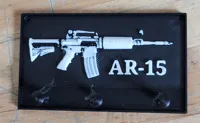 Porte-clés silhouette de fusil gravé — photo 4