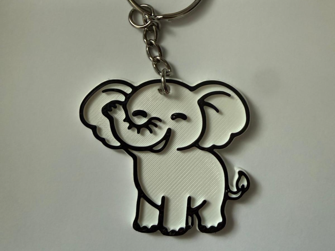 Cute Elephant Keychain