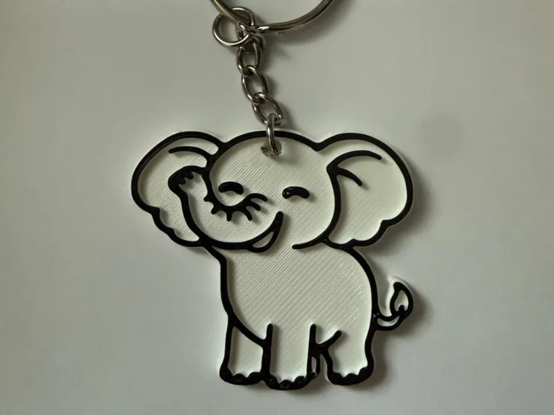 Cute Elephant Keychain