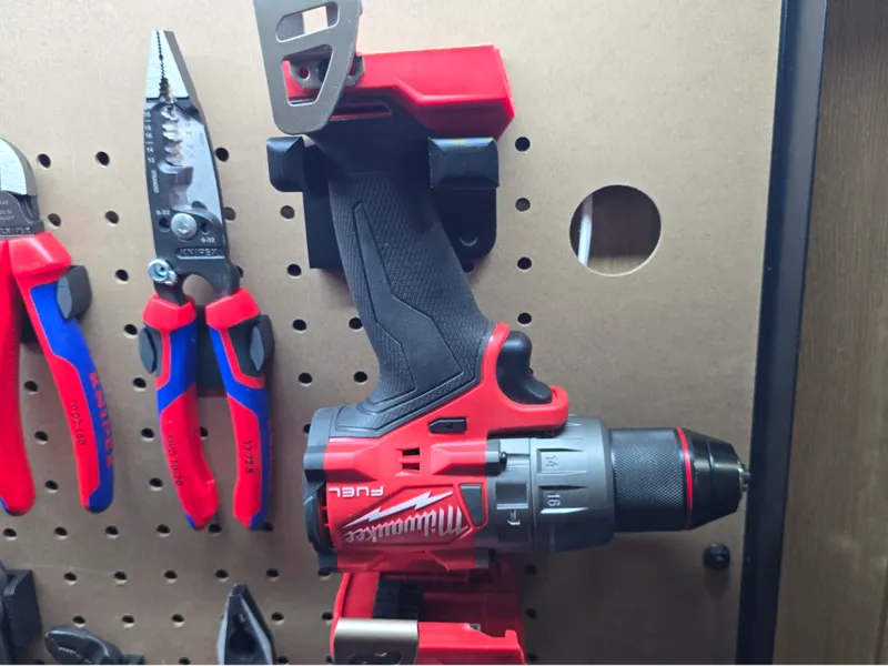 Milwaukee 18v Drill holder for pegboards