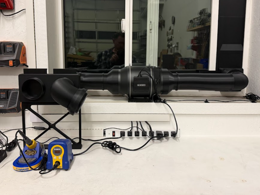 4" Exhaust Pipe Y Splitter with Blast Gates