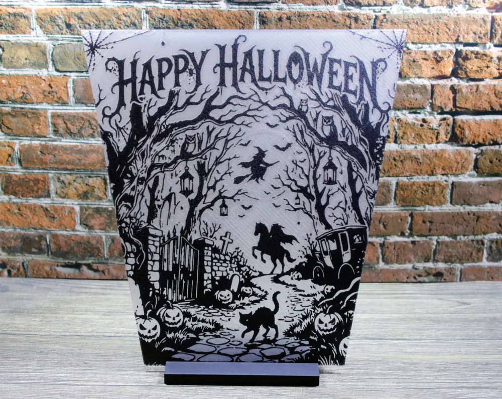 Halloween Lamppost Panel Set – Spooky Designs - Free 3D Print Model ...