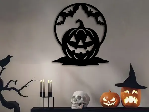 Décoration murale Halloween citrouille