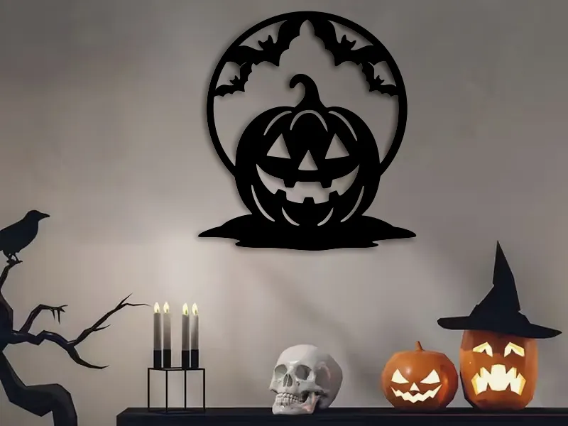Décoration murale Halloween citrouille