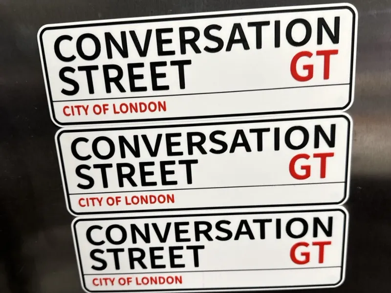 Grand Tour Conversation Street sign