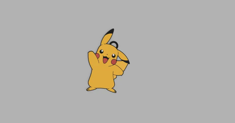 Pikachu pendant for mirror or keychain