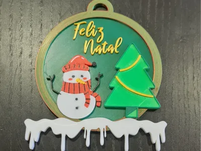 3D Printed “Feliz Natal” Christmas Ornament 
