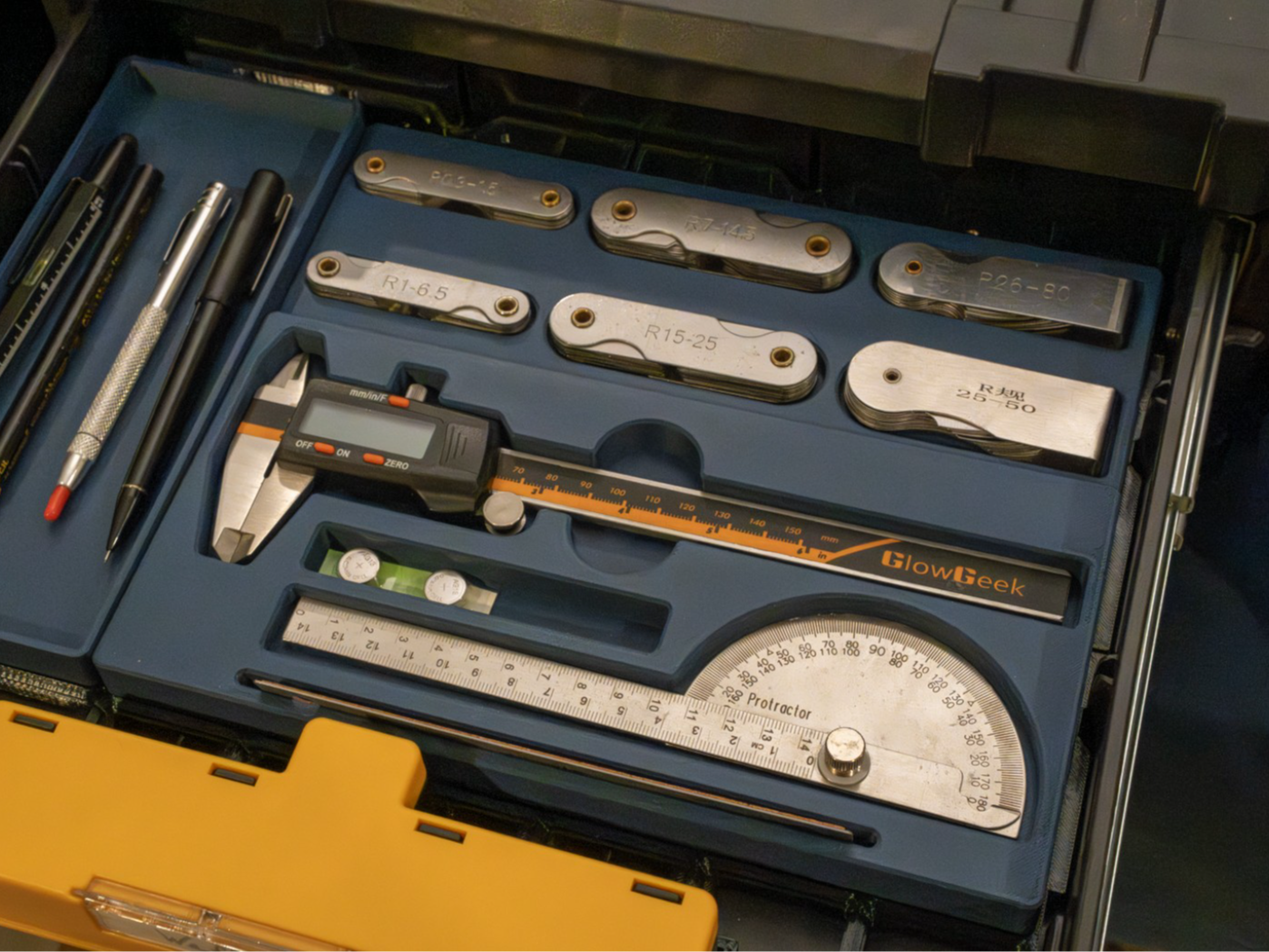 Gridfinity - Measuring Tools Plate