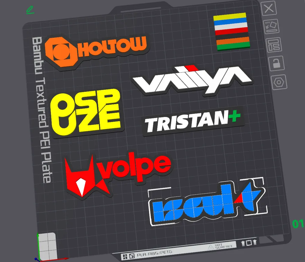 Layer Icon Stickers The Finals Sponsor and Stickers / Keychains - Free 3D Print Model ...
