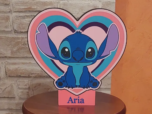 Boite à lumières Stich Coeur
