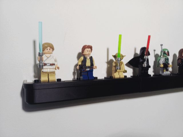Customizable Minifigures wall shelf Display Stand