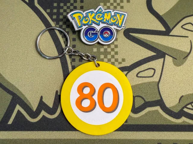 Level 80 Pokémon Go Keychain, Pin, & Earrings