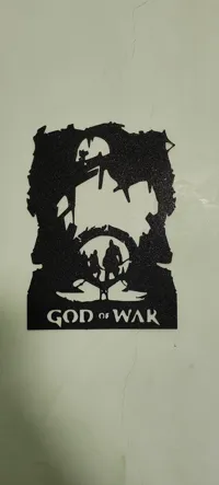 Silhouette murale Kratos et Atreus — photo 3