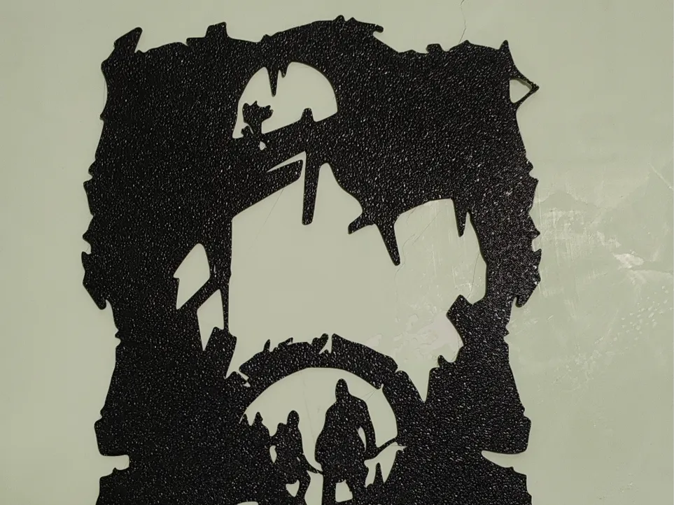 Silhouette murale Kratos et Atreus