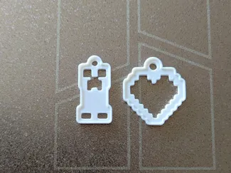 Pixel Keychain Set | Fast Print (12 min)