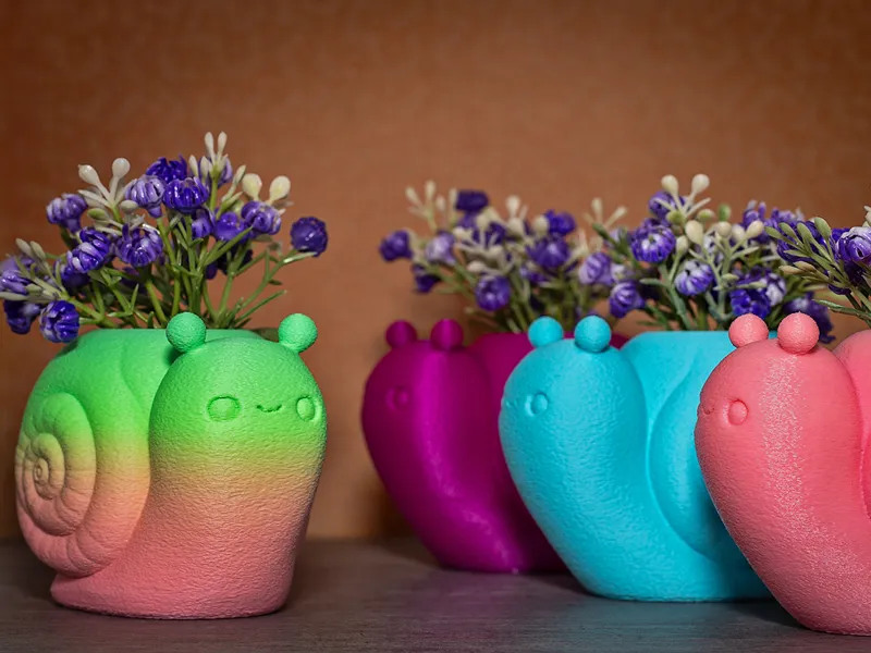 Schnecke mit Blumenfach – Natürlich schön