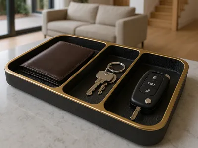 Elegant Valet tray for keys and wallet
