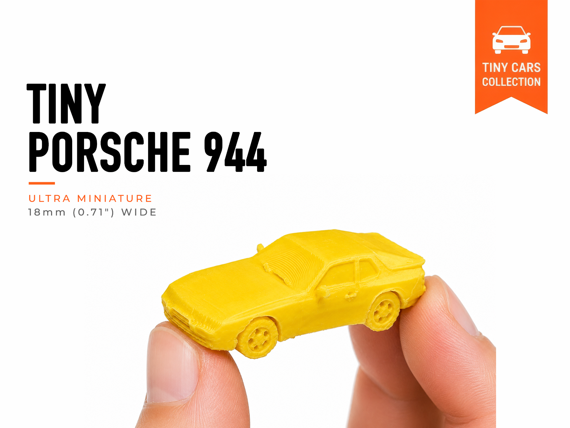 Tiny Porsche 944 - Mini Cars Series 3D model