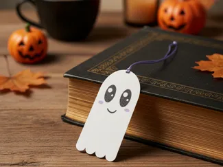 Adorable Halloween Ghost Bookmark